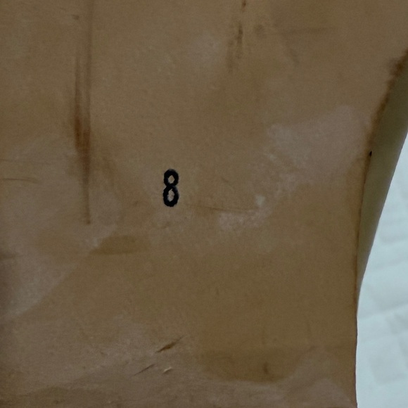 Diba beige leather ankle boots with side zipper and low heel size 8 - Picture 9 of 12